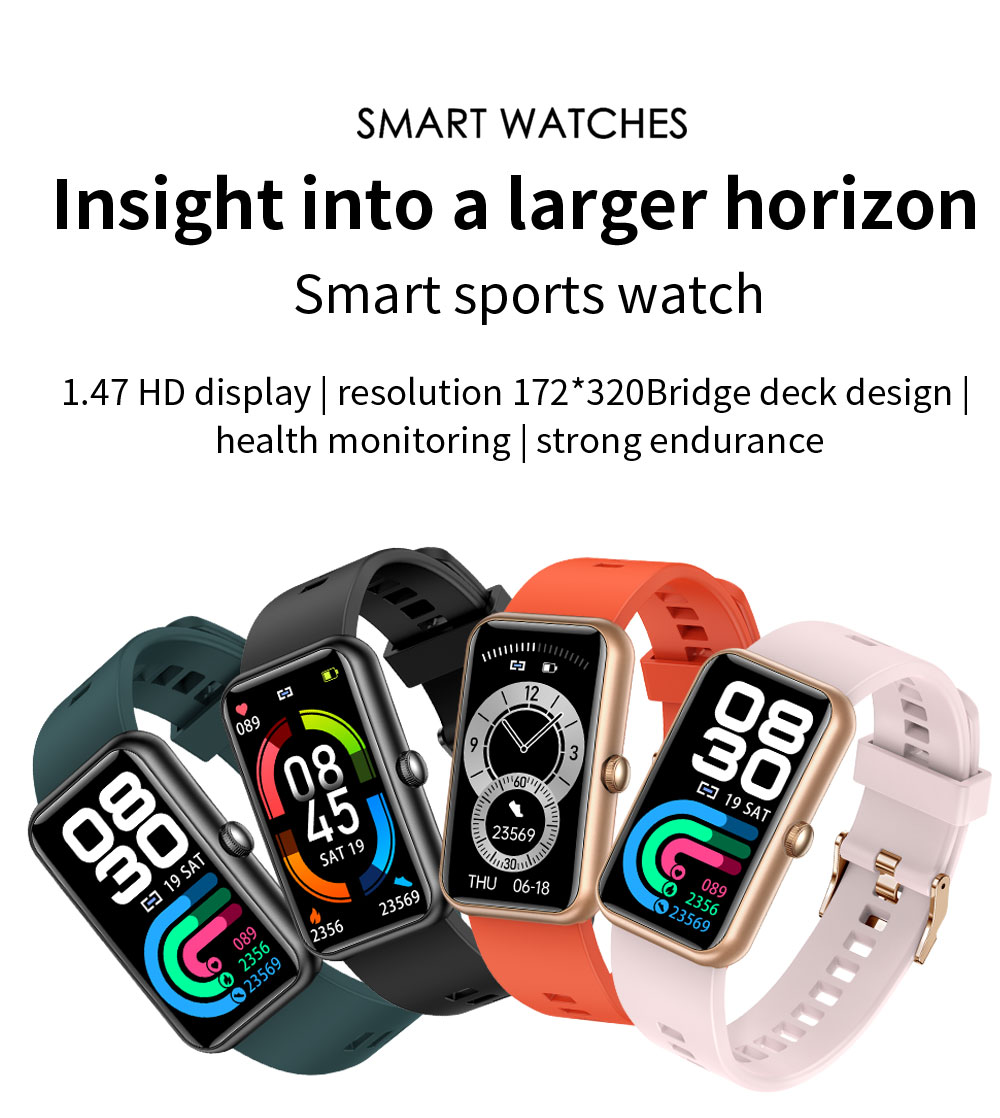 Smart Watch Square / Men's Women's L16 Smart Watch / IP68 Waterproof Heart Rate Monitoring Sports Watch